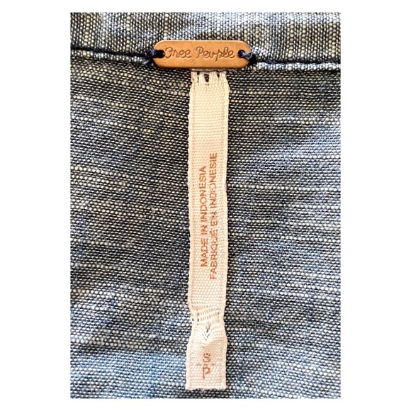 Free People Born Free Chambray Floral Panel Shirt - Picture 7 of 8